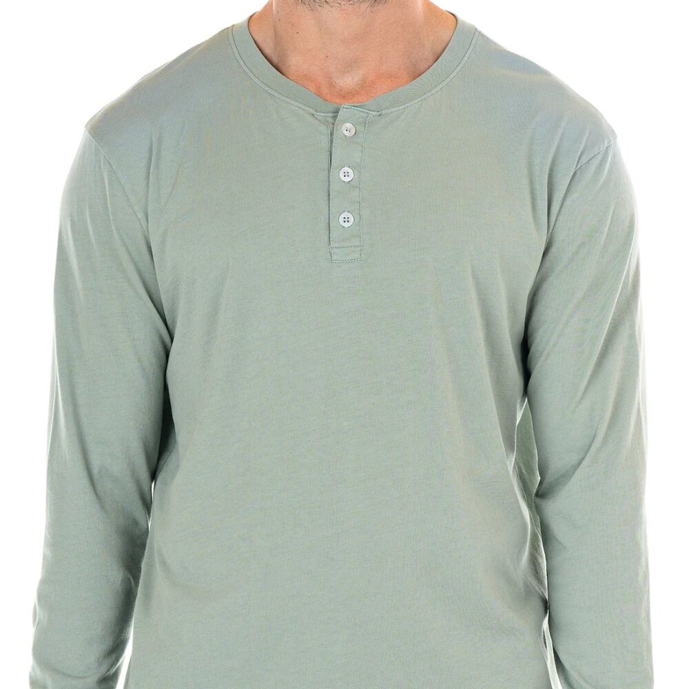 Original Paperbacks Light Green Long Sleeve Henley